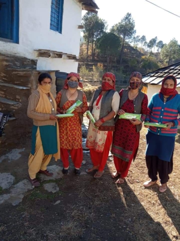 FREE SANITARY PAD DISTRIBUTION BY DISHA WORKERS