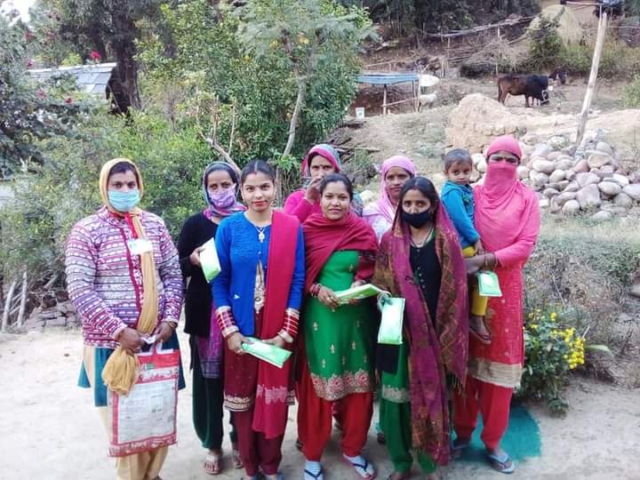 SANITARY PAD DISTRIBUTION BY DISHA WORKERS
