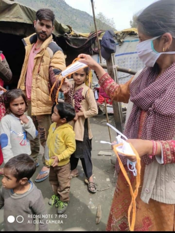FREE MASK DISTRIBUTION BY DISHA WORKERS DURING COVID PANDEMIC