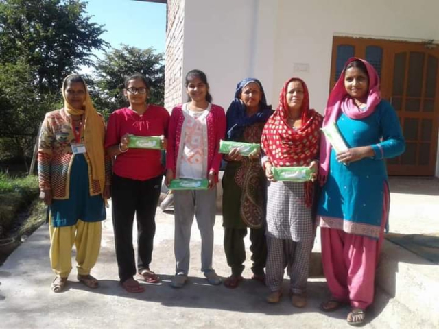 FREE SANITARY PAD DISTRIBUTION BY DISHA WORKERS