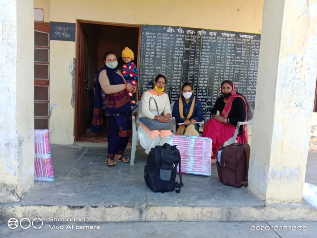 Disha Workers Distributing Sanitary Pads In Villages