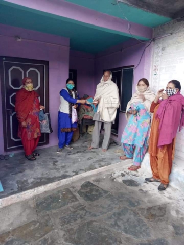 FREE MASK DISTRIBUTION BY DISHA WORKERS DURING COVID PANDEMIC